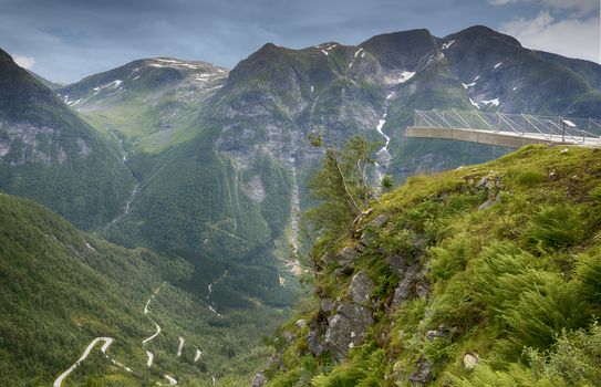 The Utsikten at Gaularfjellet is one of the great viewing platform that offers a spectacular view along the National Tourist Road Gaularfjelletwith a hairpinroad to arrive