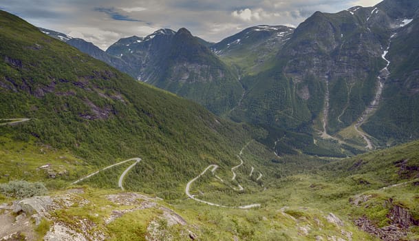 The Utsikten at Gaularfjellet is one of the great viewing platform that offers a spectacular view along the National Tourist Road Gaularfjelletwith a hairpinroad to arrive