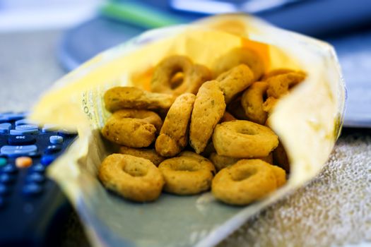 traditional Apulian taralli in a plastic bag