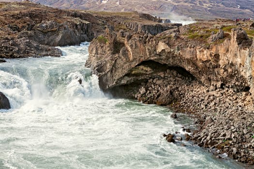 View of Godafoss waterfall near Akureyri, Iceland