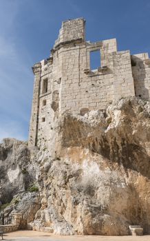 ruine of castle in zuheros in spain