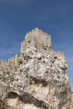ruine of castle in zuheros in spain