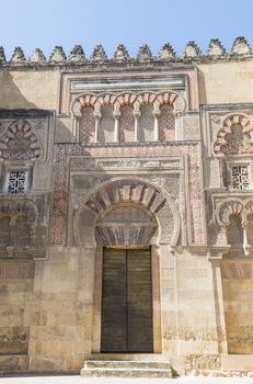 entrance of  the mezquita mosque in cordoba