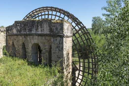 Ruins of ancient watermill in Cordoba, Andalusia province, Spain.