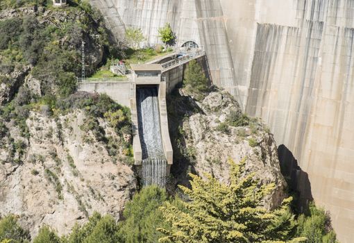 electricity production by falling water in andalusia spain called embalse de beznar