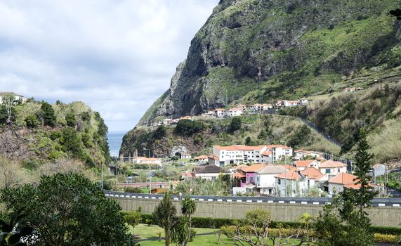 the village sao vincente on Madeira northern part of the island