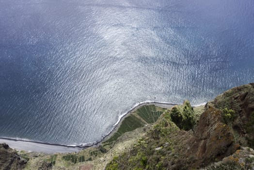 view from Miradouro do cabo Girao 550 meters above sea level to the ocean