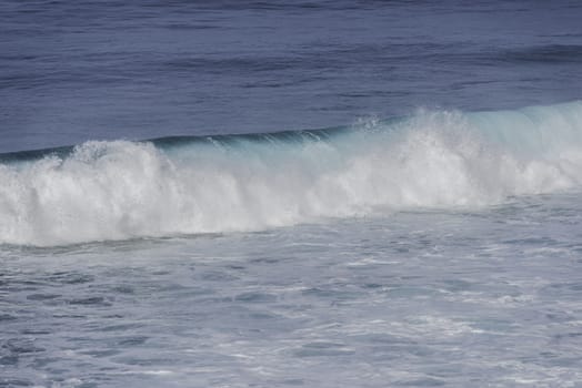 background of rolling wave in atlantic ocean on the madeira coast