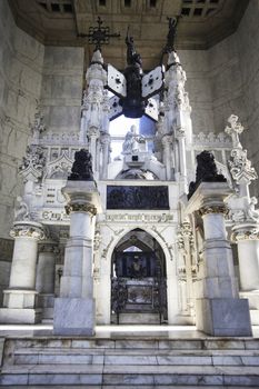 Interior space of Columbus lighthouse in Santo Domingo, Dominican Republic