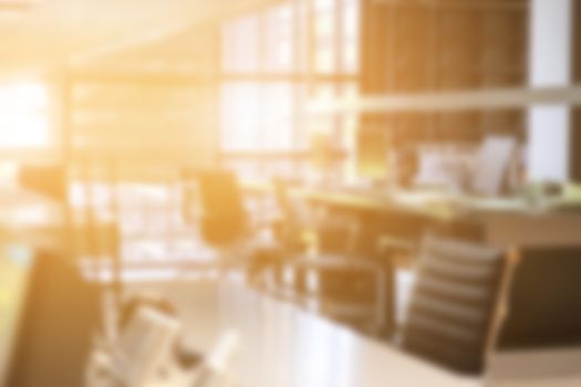 Abstract blurred background of  modern office interior architecture
