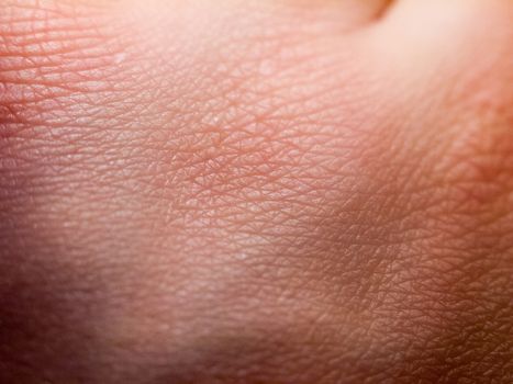 close up of pale white skin texture hand; essex; england; uk