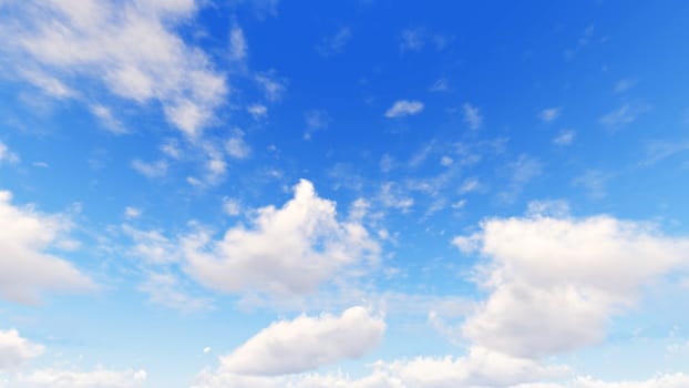 Cloudy blue sky abstract background, blue sky background with tiny clouds, 3d illustration