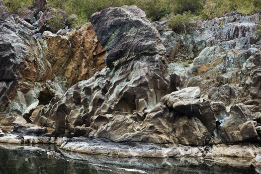 The Gorge waterfall and creek in Heifer Station, New South Wales.