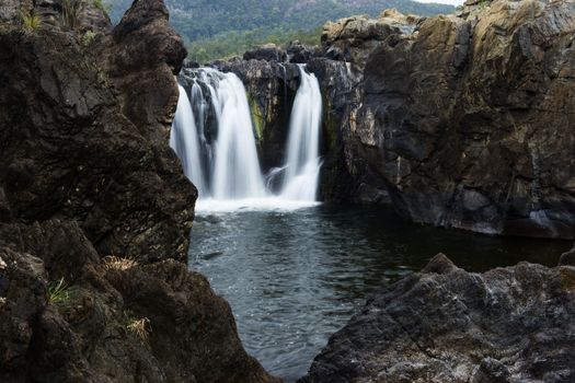 The Gorge waterfall and creek in Heifer Station, New South Wales.