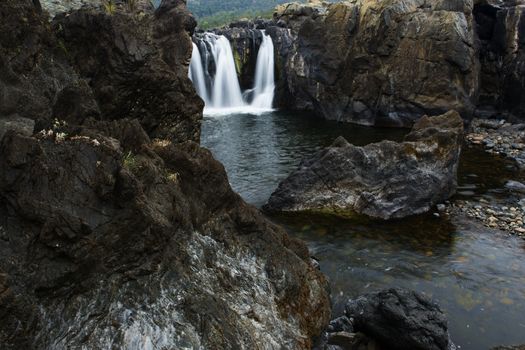 The Gorge waterfall and creek in Heifer Station, New South Wales.