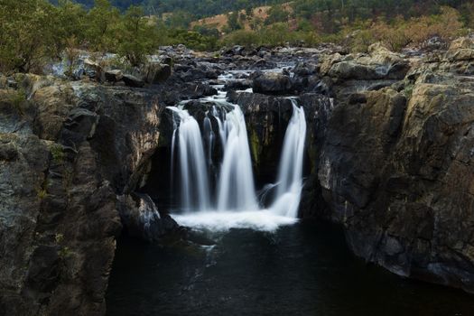 The Gorge waterfall and creek in Heifer Station, New South Wales.