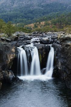 The Gorge waterfall and creek in Heifer Station, New South Wales.