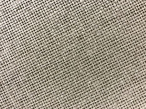 Striped linen sack texture background in brown in close up