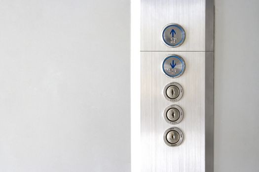 Press the elevator up and keypad elevator 