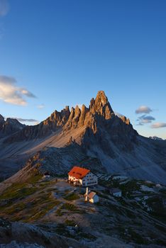 jagged mountain peaks in dolomite italy