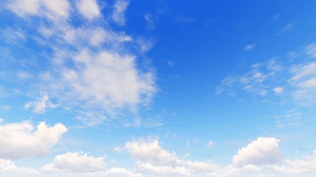 Cloudy blue sky abstract background, blue sky background with tiny clouds, 3d illustration