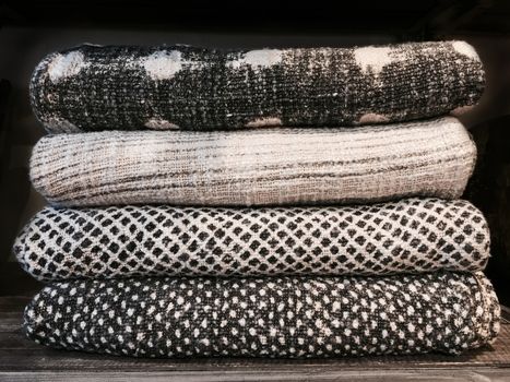High-quality warm wool blankets. Modern design.