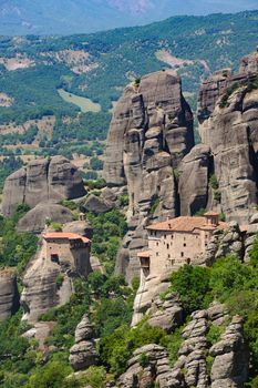 Mountain Orthodox Christian Monastery in Meteora, Greece