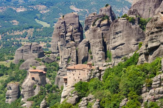 Mountain Orthodox Christian Monastery in Meteora, Greece