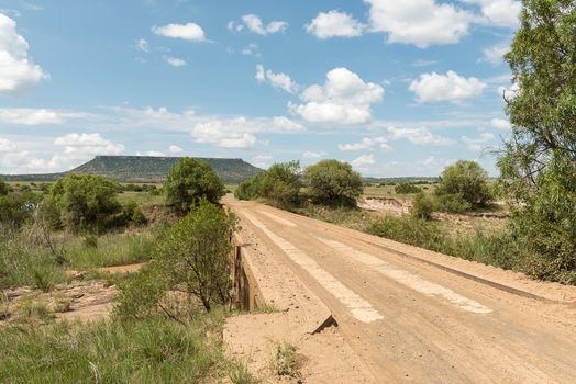 The S111-road bridge across the Klein Vet River near Excelsior, a small town in the Free Strate Province of South africa