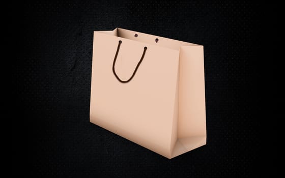 paper bag for shopping on a dark background