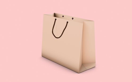 paper bag for shopping on a light background