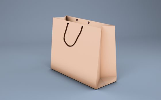 paper bag for shopping on a light background