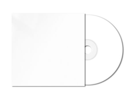 White CD - DVD and cover mockup template isolated