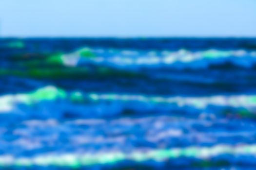 Summer ocean - soft lens bokeh image. Defocused background