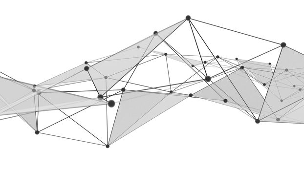 Concept of Network or Internet Communication. 3d illustration. White background