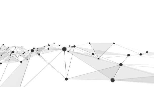 Concept of Network or Internet Communication. 3d illustration. White background