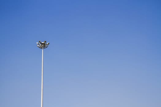 Light Post With Blue Sky Background and multi light 