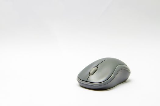 Computer mouse wireless on white background