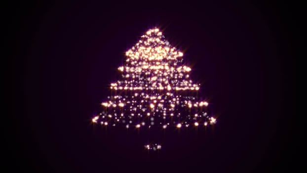 Abstract background with particles christmas tree. 3d render
