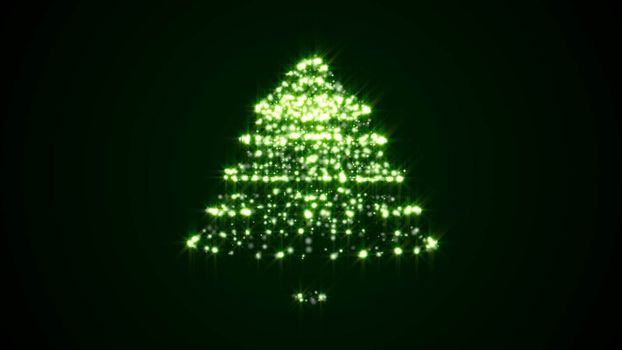Abstract background with particles christmas tree. 3d render