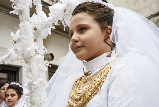 BARILE, ITALY - APRIL 18, 2014: Easter Religious Procession, the Holy Friday on April 18, 2014 in Barile, Basilicata Italy