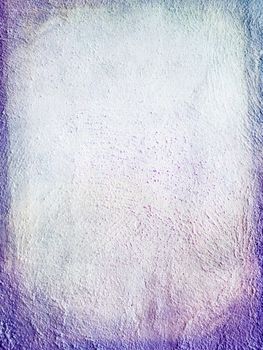 Artistic purple painted background with a frame and brush strokes texture.