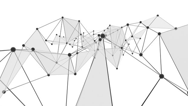 Concept of Network or Internet Communication. 3d illustration. White background