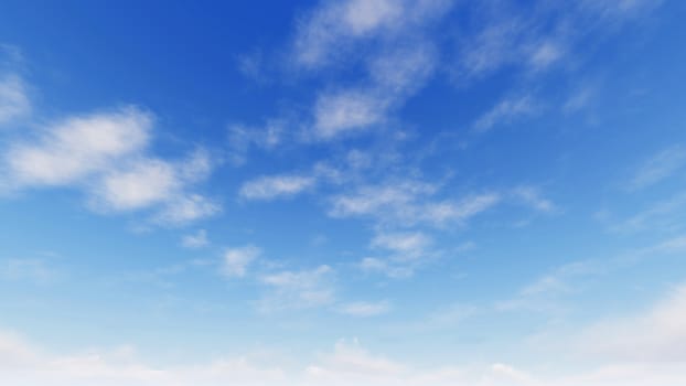 Cloudy blue sky abstract background, blue sky background with tiny clouds, 3d illustration