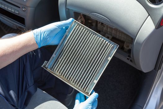 Replacing the old cabin air filter