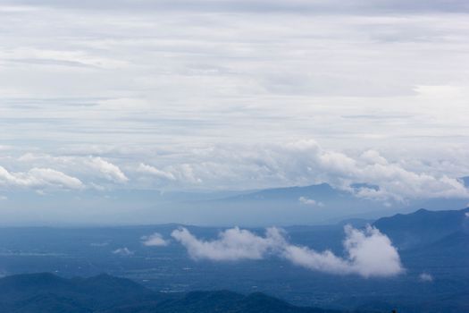 Beautiful Lanscape Nature Of Mountain And Mist In Morning