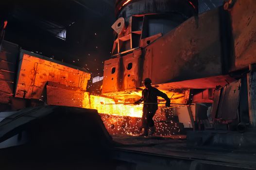 heavy industry metallurgical metallurgist at work