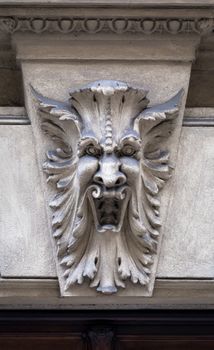 Italy, Turin. This city is famous to be a corner of two global magical triangles. This is a protective mask of stone on the top of a luxury palace entrance, dated around 1800