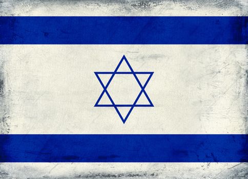 Vintage national flag of Israel background