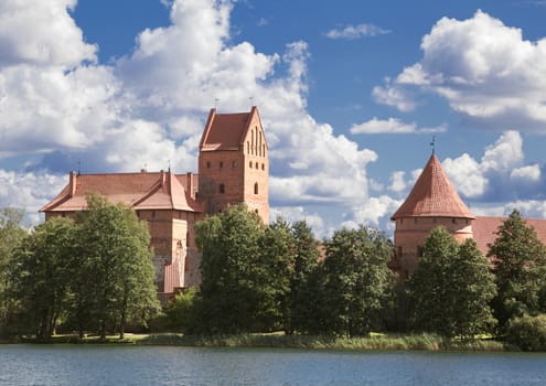 Trakai Castle near Vilnius, Lithuania, view from water